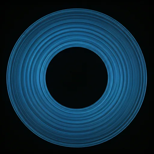 Coil of blue semiconductor material